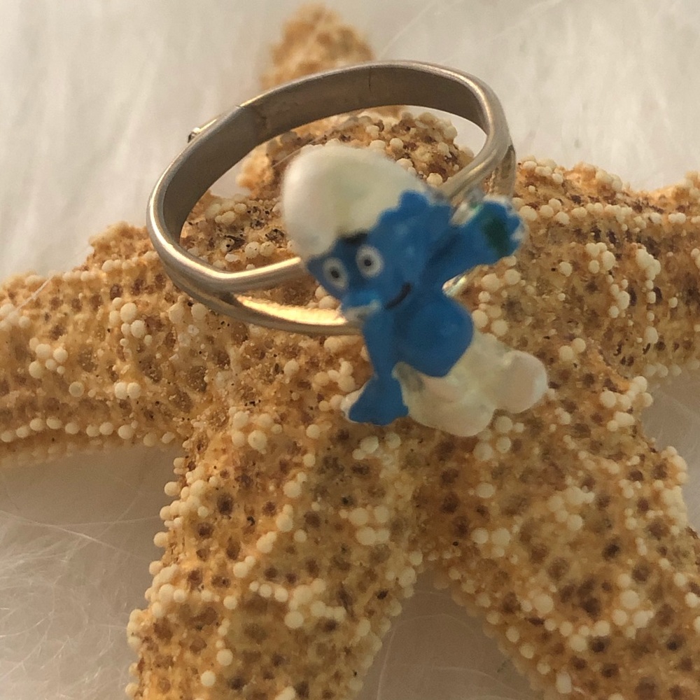 Vintage Collector Child’s Smurf Ring - Gem